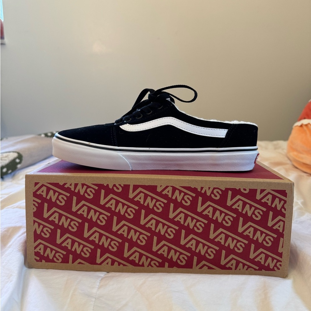 vans lace up slippers